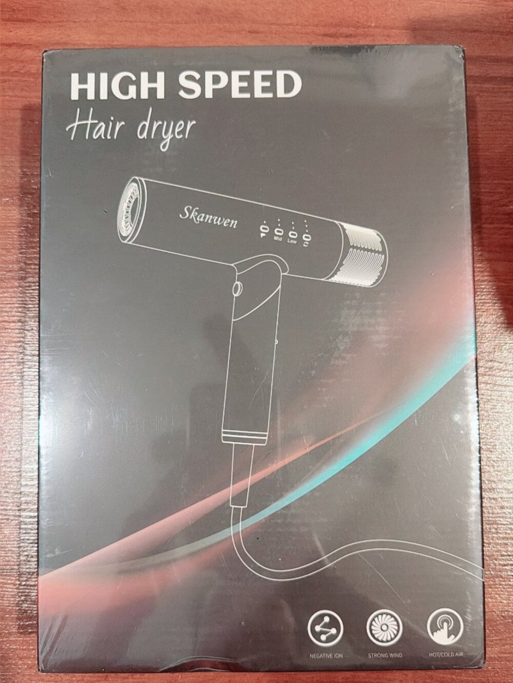 SKANWEN Ionic High Speed Hair Dryer Folding Handle 110,000 RPM NIB